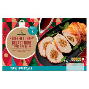 Morrisons Stuffed Turkey Breast Joint Topped With Bacon