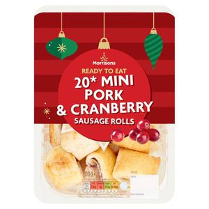 Morrisons 20 Mini Cranberry & Pork Sausage Rolls