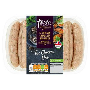 Sainsbury's Taste the Difference Chicken Chipolatas x12 340g