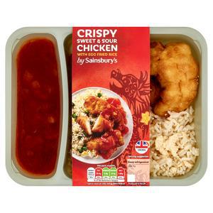 Sainsbury's Crispy Sweet & Sour Chicken With Rice 400g (Serves 1)