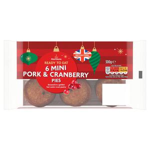 Morrisons 6 Mini Pork & Cranberry Pies