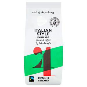 Sainsbury's Fairtrade Italian Style Coffee, Strength 4 227g