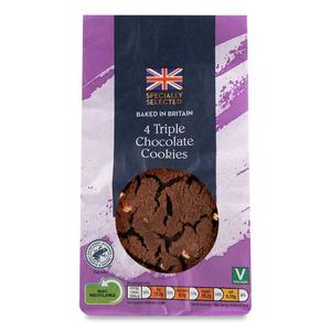 Specially Selected Triple Chocolate Cookies 280g-4 Pack