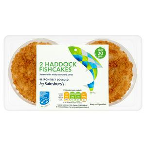 Sainsbury's Fishcakes Haddock x2 270g