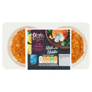 Sainsbury's Fishcakes Melting Middle Cod & Parsley Sauce Fishcakes Taste the Difference x2 290g