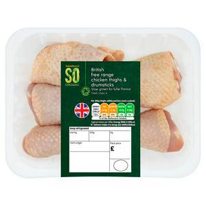 Sainsbury's SO Organic Free Range Chicken Thigh & Drumsticks (approx. 650g)