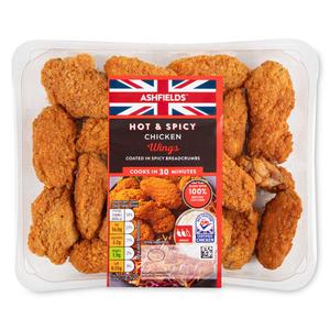 Ashfields Hot & Spicy Breaded Chicken Wings 850g