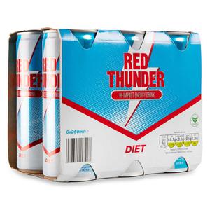 Red Thunder Sugar Free Energy Drink 6x250ml