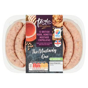 Sainsbury's Taste the Difference Honey & Mustard Chipolatas 375g