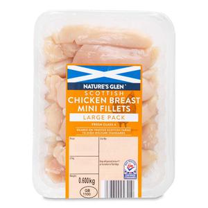 Natures Glen Scottish Chicken Breast Mini Fillets 600g