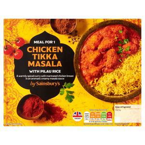 Sainsbury's Indian Chicken Tikka Masala with Pilau Rice 400g (Serves 1)