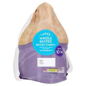 Sainsbury's Large Basted Whole British Turkey 5.3-6.9kg