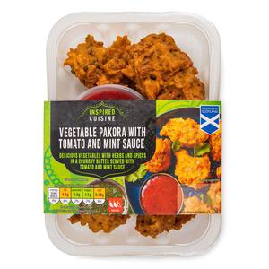 Inspired Cuisine Vegetable Pakora With Tomato & Mint Sauce 200g