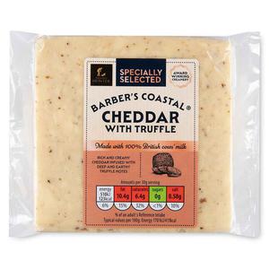 Specially Selected Barbers Coastal Cheddar Cheese With Truffle Sauce 200g