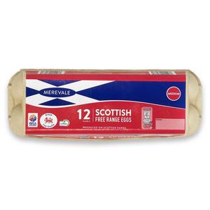 Merevale Medium Scottish Free Range Eggs 12 Pack