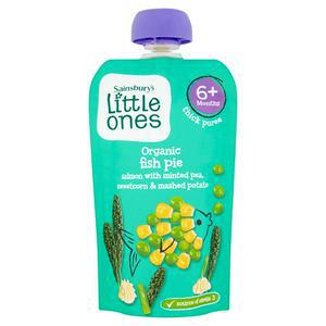 Sainsbury's Little Ones Organic Fish Pie Thick Puree 6+ Months 120g