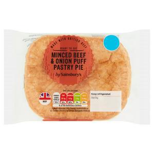 Sainsbury's Minced Beef & Onion Puff Pastry Pie 150g (Serves 1)