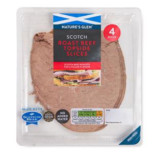 Natures Glen Scotch Roast Beef Topside Slices 100g