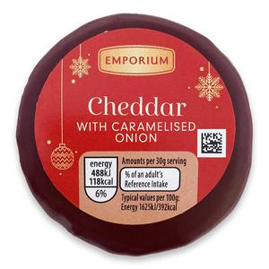 Emporium Mature Cheddar Cheese Truckle With Caramelised Onion 100g