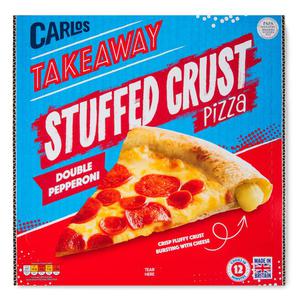 Carlos Takeaway Stuffed Crust Double Pepperoni Pizza 697g