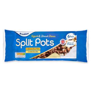 Brooklea Vanilla Yogurt & Biscuit Choco Balls Splitpots 6x124g