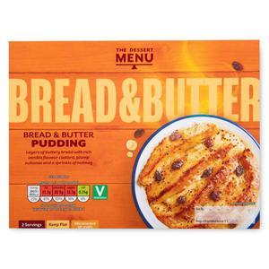 Dessert Menu Bread & Butter Pudding 350g