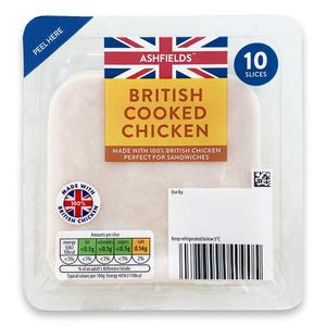 Ashfields Cooked Chicken Slices 115g