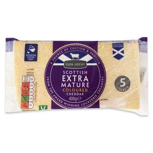 Glen Lochy Scottish Extra Mature Coloured Cheddar 400g