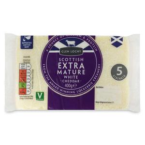 Glen Lochy Scottish Extra Mature White Cheddar 400g