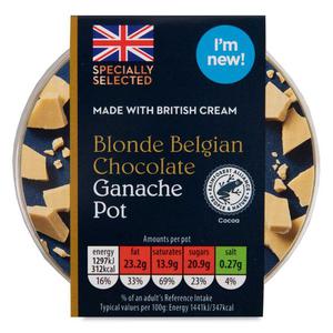 Specially Selected Blonde Belgian Chocolate Ganache Pot 90g