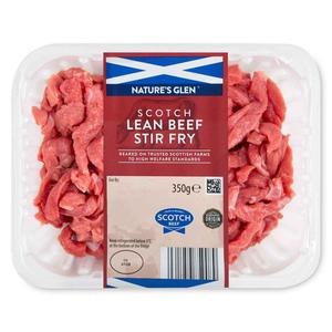 Natures Glen Scotch Lean Beef Stir Fry 350g