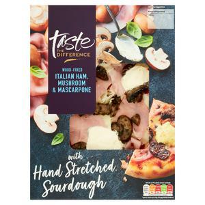 Sainsbury's Taste the Difference Prosciutto Mushroom & Mascarpone Pizza 252g