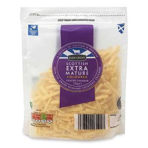 Glen Lochy Scottish Grated Extra Mature Cheddar 250g