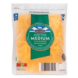 Glen Lochy Scottish Grated Medium Cheddar 250g