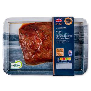 Specially Selected Wagyu Teriyaki Style Diamond Scored Flat Iron Steak 300g