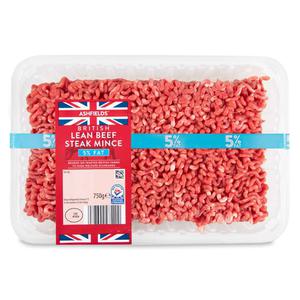 Ashfields 100% British Lean Beef Steak Mince 5% Fat 750g