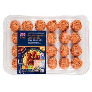 Specially Selected Smoked Paprika And Chilli Inspired Mini Meatballs 340g