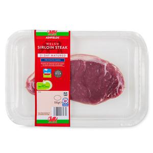 Ashfield Farm 21 Day Matured Welsh Sirloin Steak 195g