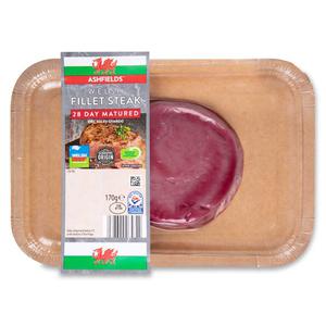 Ashfields 28 Day Matured Welsh Fillet Steak 170g