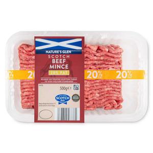 Natures Glen Scotch Beef Mince 20% Fat 500g