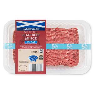 Natures Glen Lean Scotch Beef Mince 5% Fat 500g