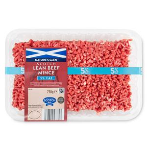 Natures Glen Lean Scotch Beef Mince 5% Fat 750g