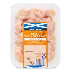 Natures Glen Scottish Diced Chicken Breast 600g