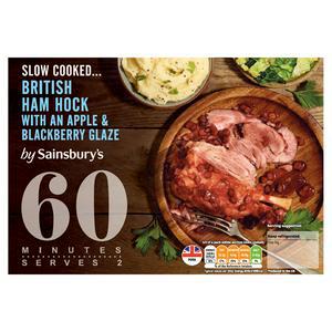 Sainsbury's Slow Cooked British Ham Hock with Apple & Blackberry Sauce 650g (Serves 2)