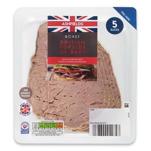 Ashfields Roast British Topside Of Beef 130g