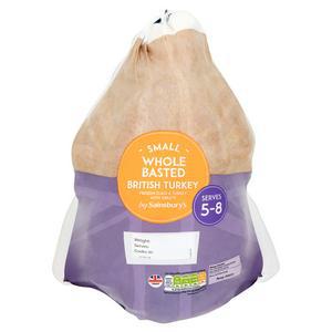 Sainsbury's Small Basted Whole British Turkey 2.6 -3.8kg