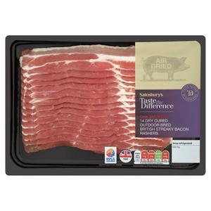 Sainsbury's Taste the Difference Smoked Streaky Bacon 220g