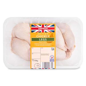 Ashfields British Chicken Legs Fresh Class A 1kg