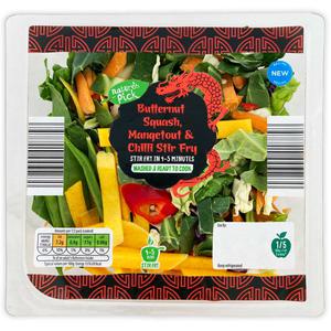 Natures Pick Butternut Squash, Mangetout & Chilli Stir Fry 320g