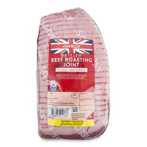 Ashfields 21 Day Matured Beef Roasting Joint Typically 1.025kg